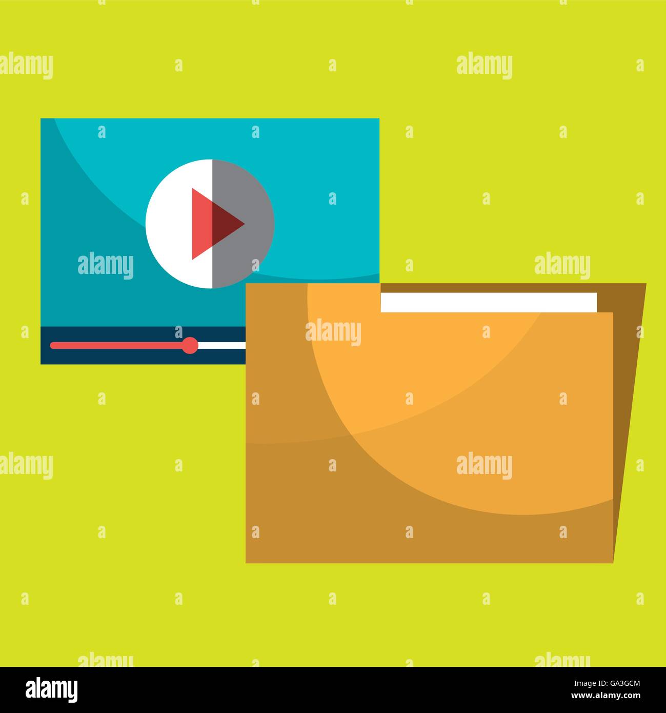 player template with folder isolated icon design Stock Vector Image ...