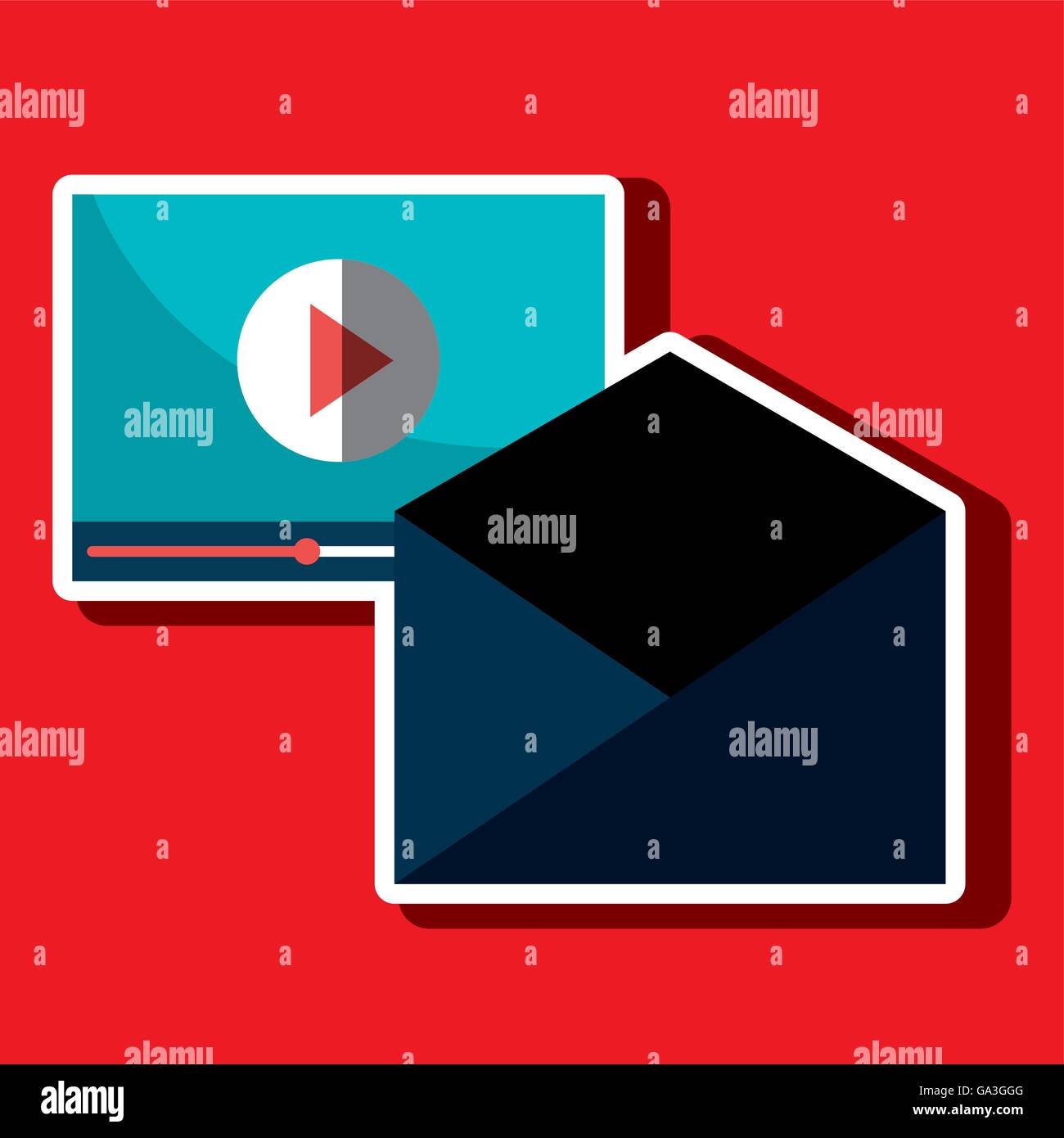 player template with envelope isolated icon design Stock Vector Image ...