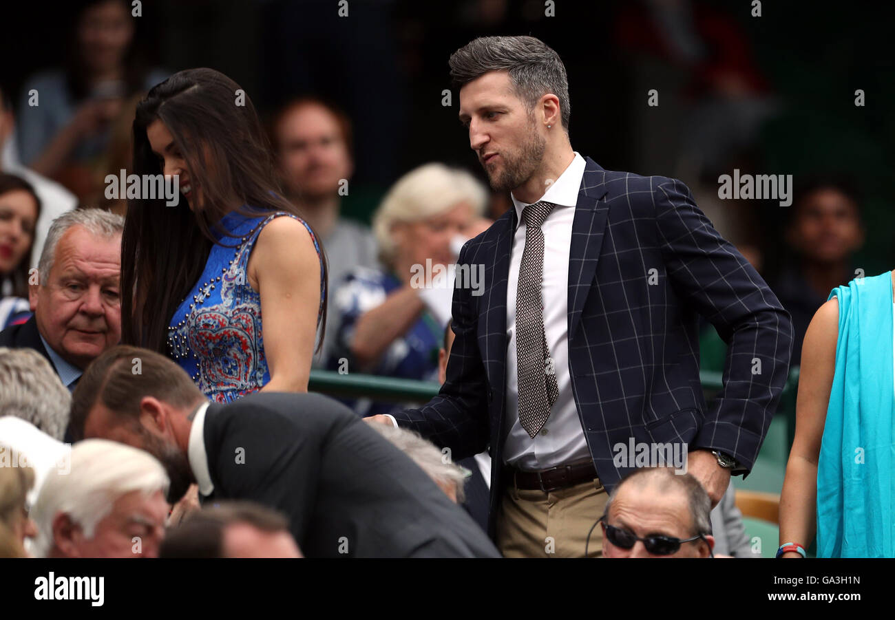 Carl Froch and Rachael Cordingley in the royal box on day Six of the