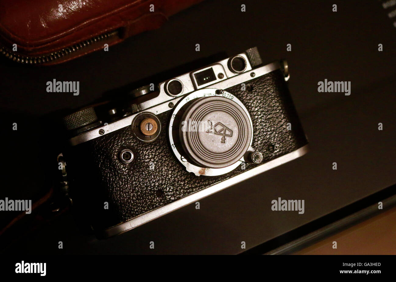 alte Leica Kamera - Deutsch Russisches Museum, Berlin-Karlshorst. Stock Photo