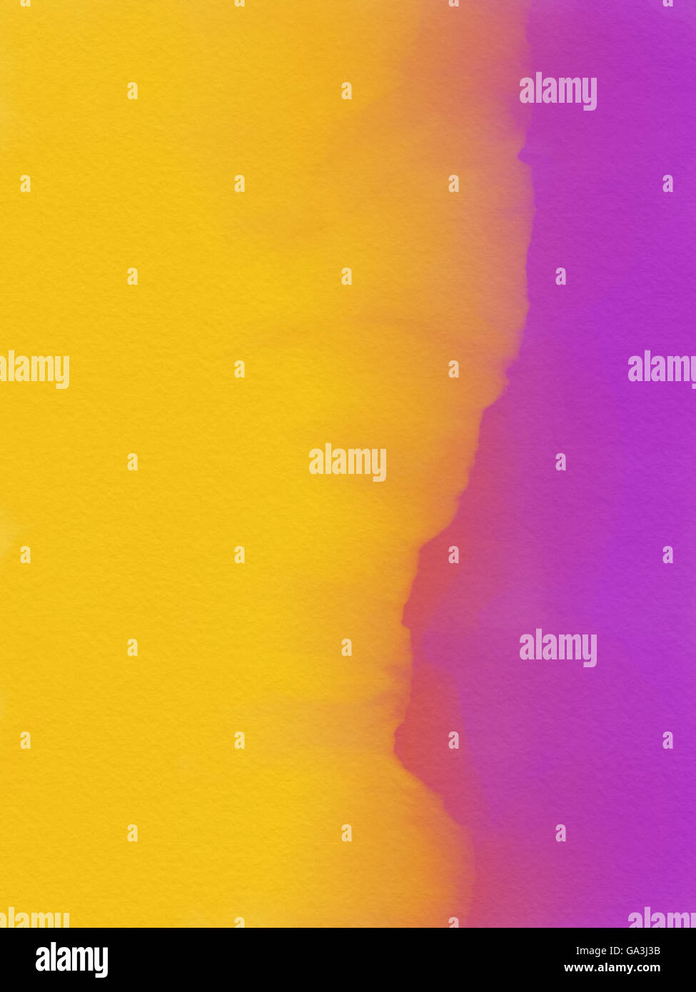 Abstract Watercolor Background - Purple and Yellow Stock Photo