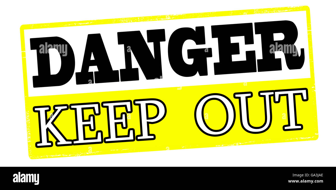 Rubber stamp with text danger keep out inside, vector illustration