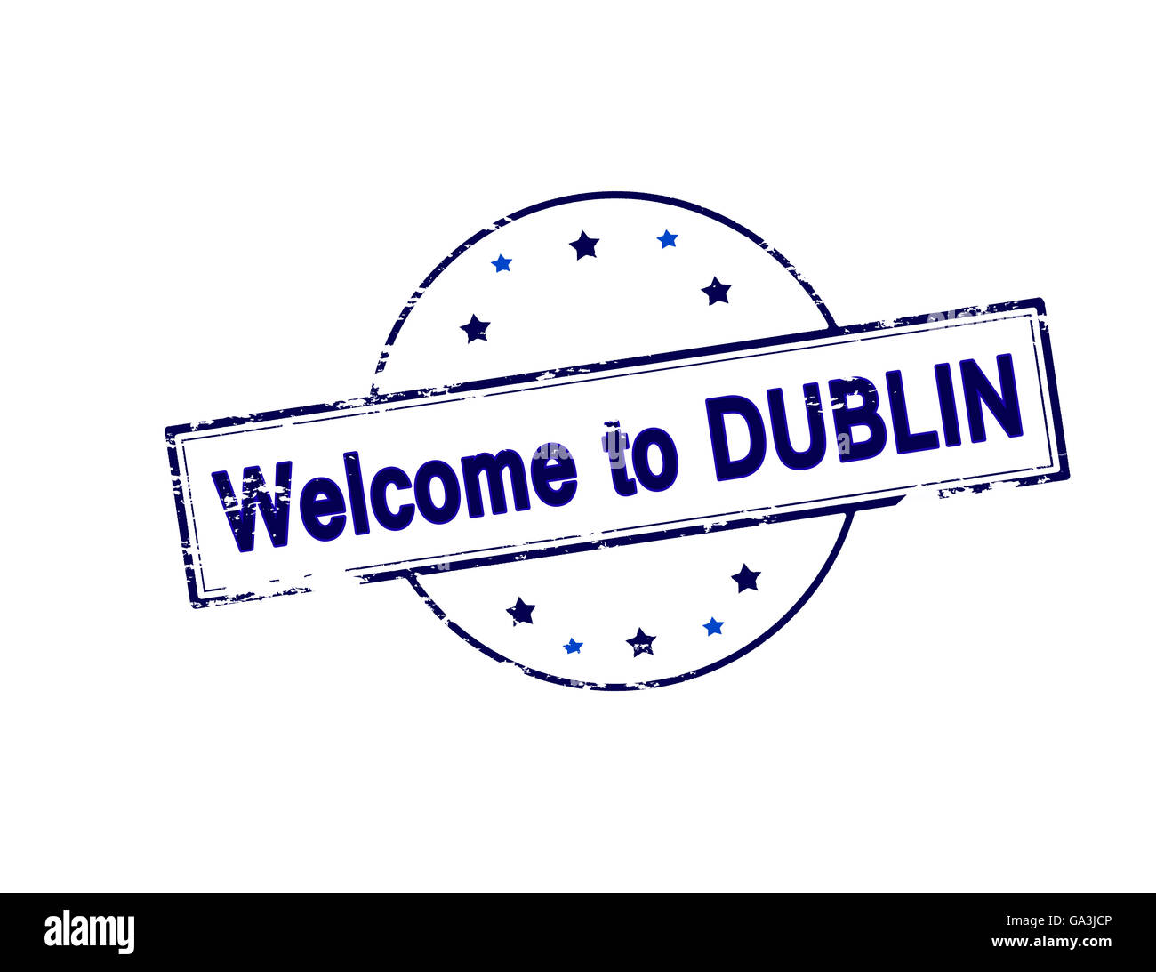 Rubber stamp with text to Dublin inside, vector illustration Stock Photo Alamy