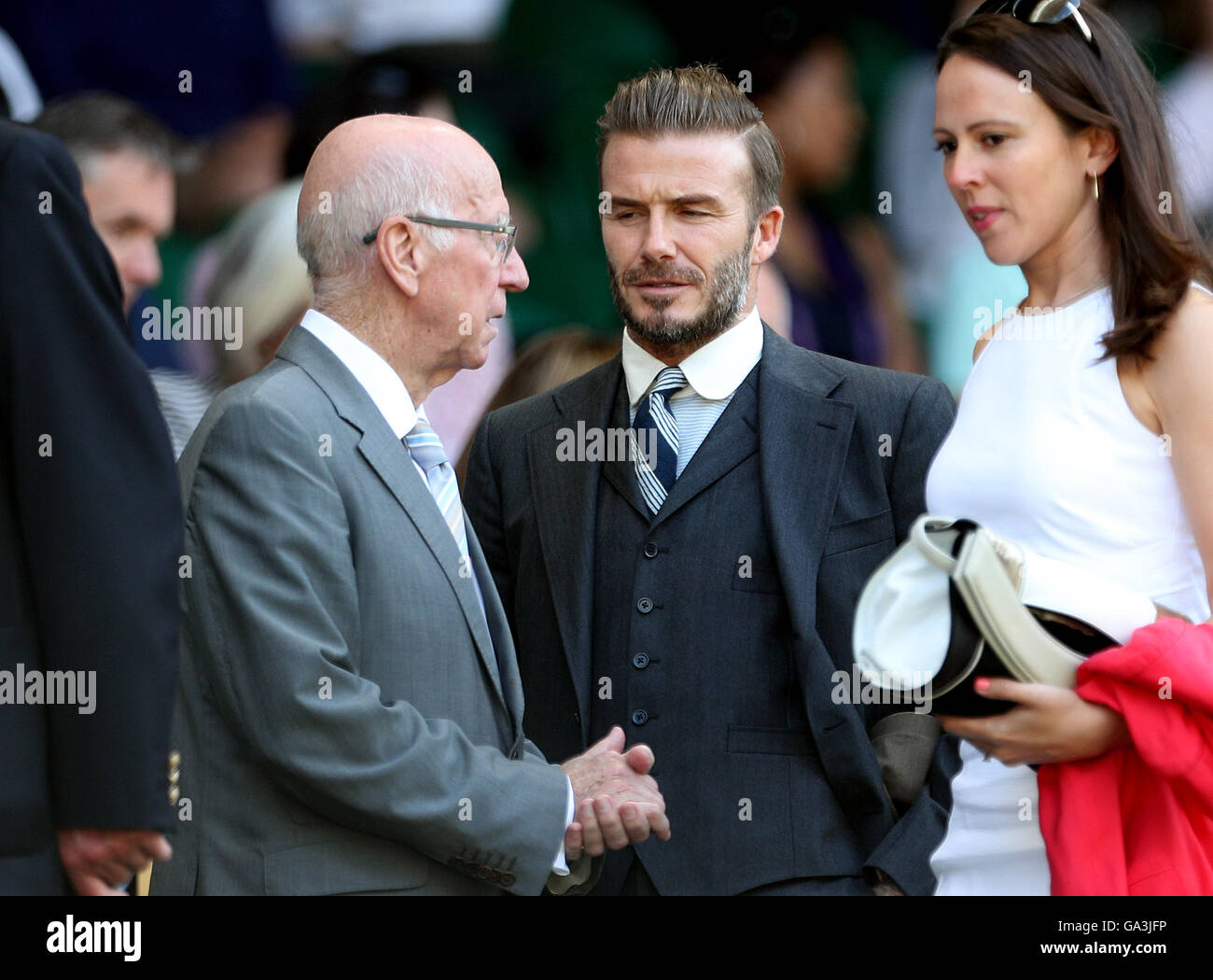 David Beckham Chats With Sir Bobby Charlton On Day Six Of The Wimbledon Championships At The All England Lawn Tennis And Croquet Club Wimbledon Stock Photo Alamy David Beckham Chats With Sir Bobby Charlton On Day Six Of The Wimbledon Championships At The All England Lawn Tennis And Croquet Club Wimbledon Stock Photo Alamy