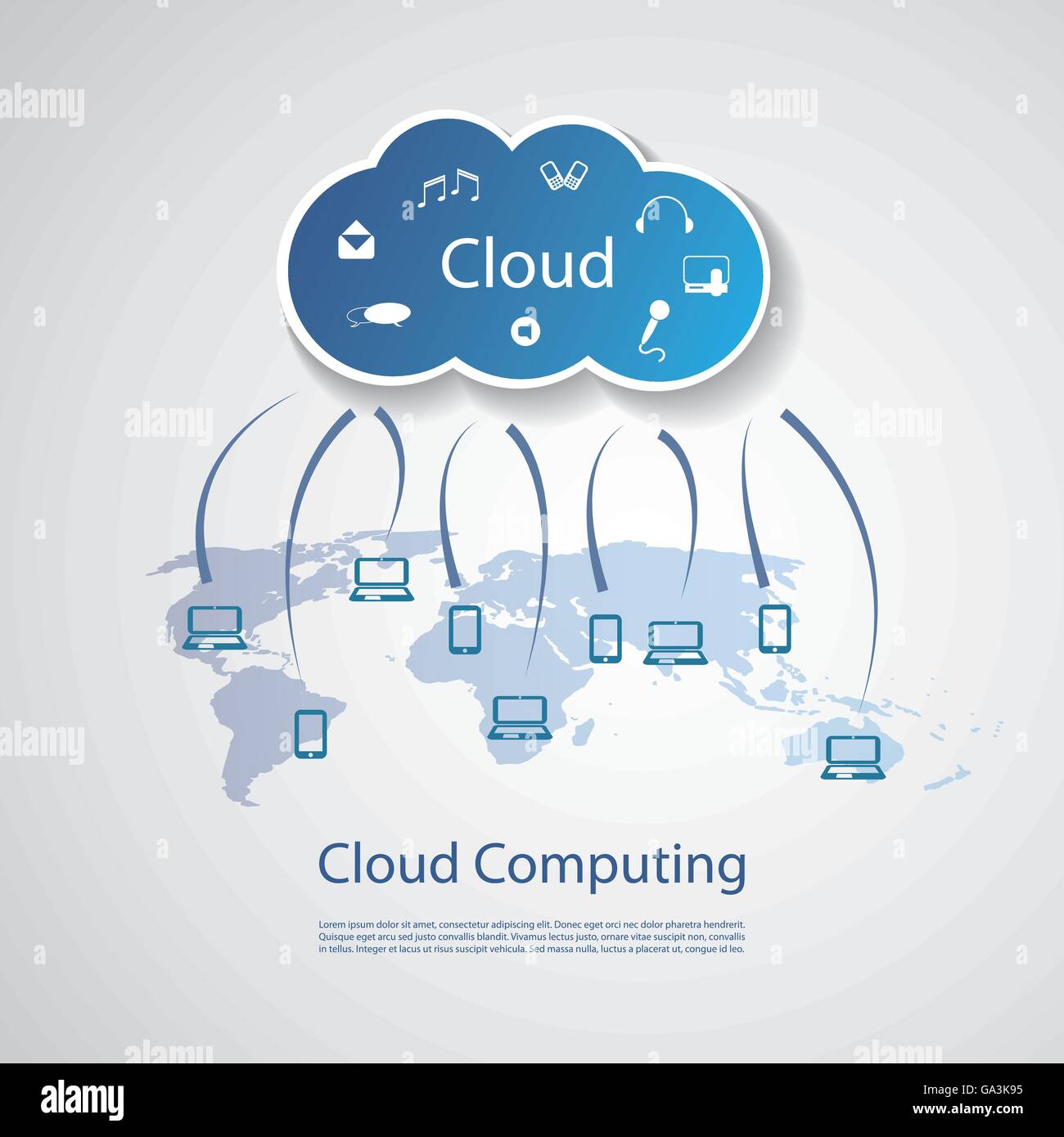 Cloud Computing Concept Stock Vector Image & Art - Alamy
