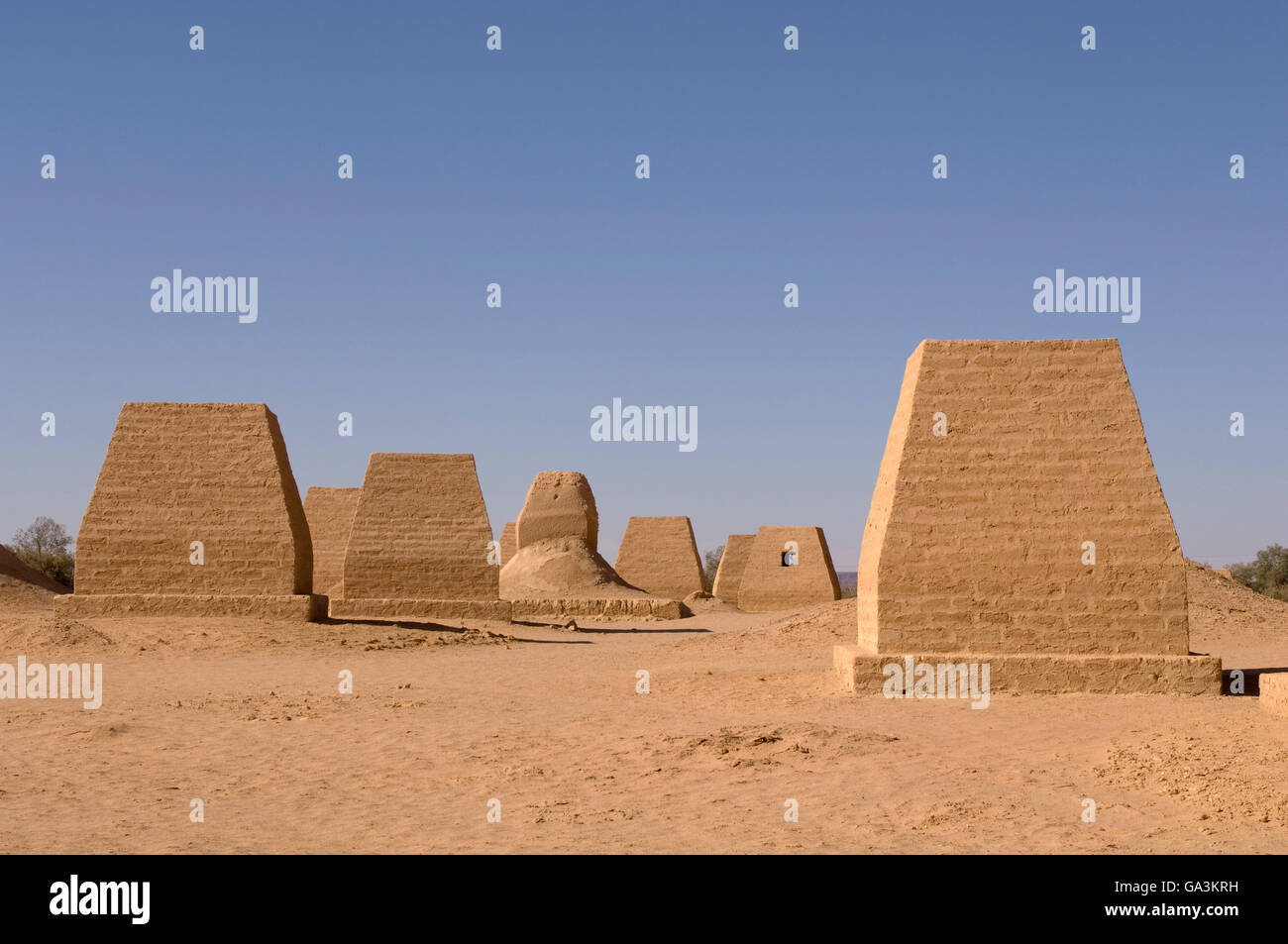 The Tombs of Garamantes, Jarma, Germa, Fezzan, Libya, North Africa Stock Photo
