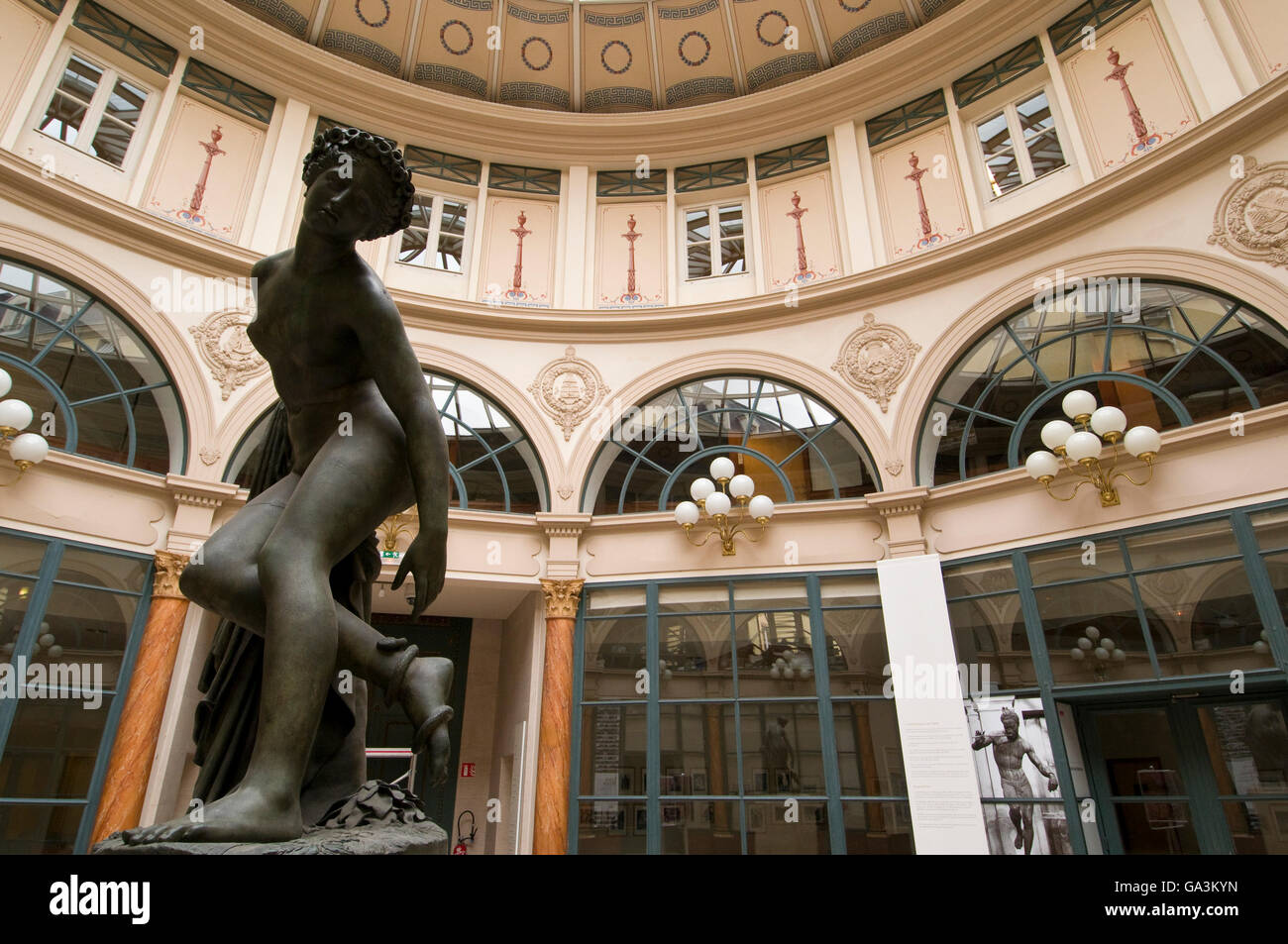 Eurydice bitten by a snake, statue, Galerie Colbert, Paris, France, Europe Stock Photo