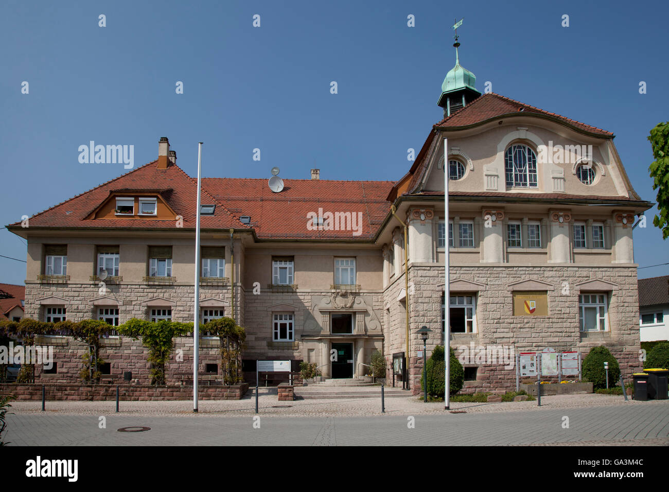 Former town hall, Rotenfels, Gaggenau, Murgtal valley, Black Forest mountain range, Baden-Wuerttemberg Stock Photo