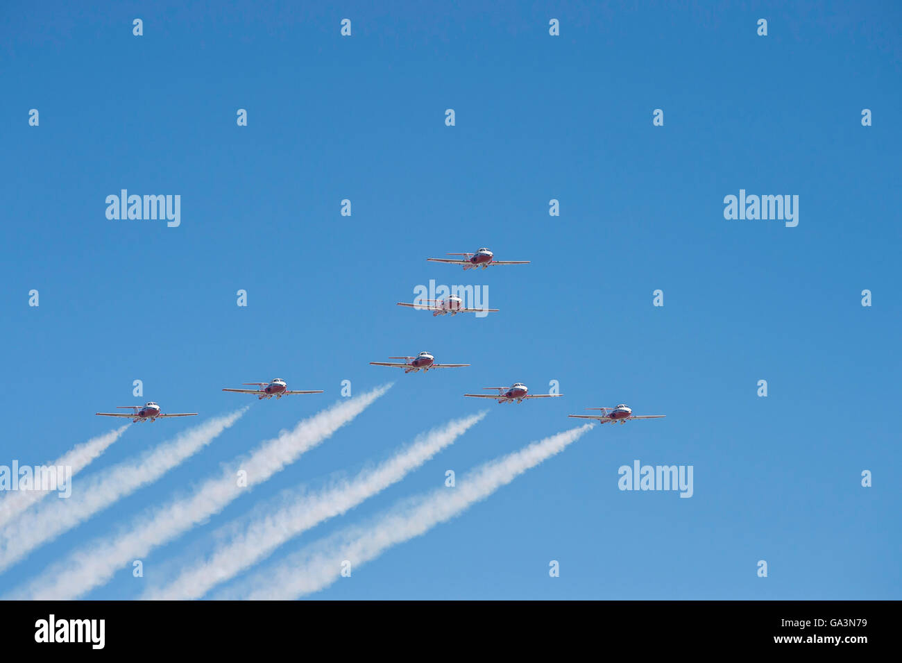 Canadian Forces Snowbirds, Canadair CT-114 Tutor, Wings Over Springbank, Springbank, Alberta, Canada Stock Photo