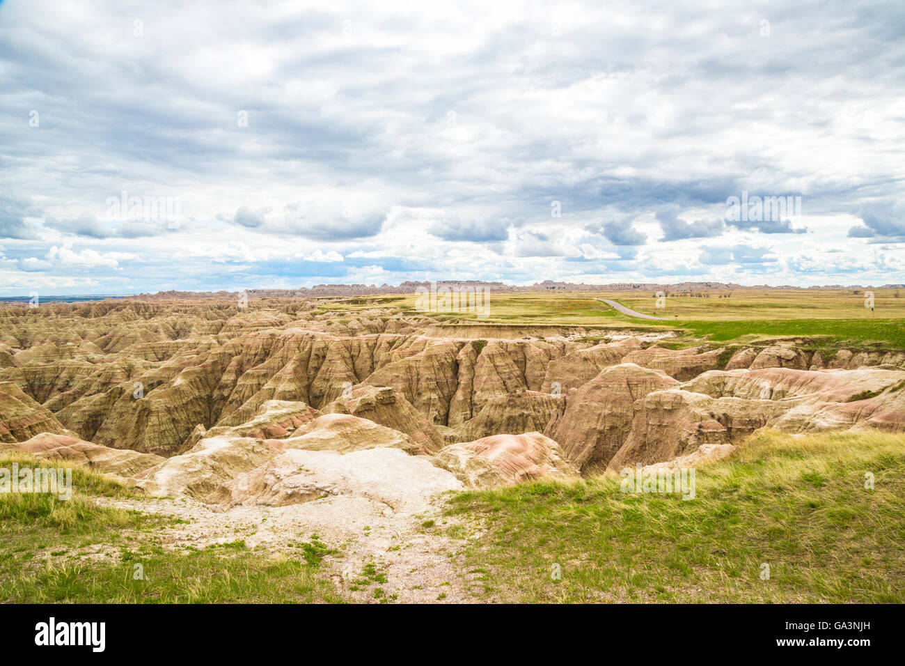 Landscape in the Badlands National Park South Dakota USA Stock Photo