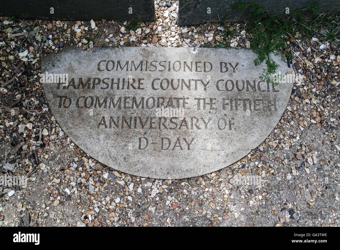 Memorial commemorating the 50th anniversary of D-Day Stock Photo