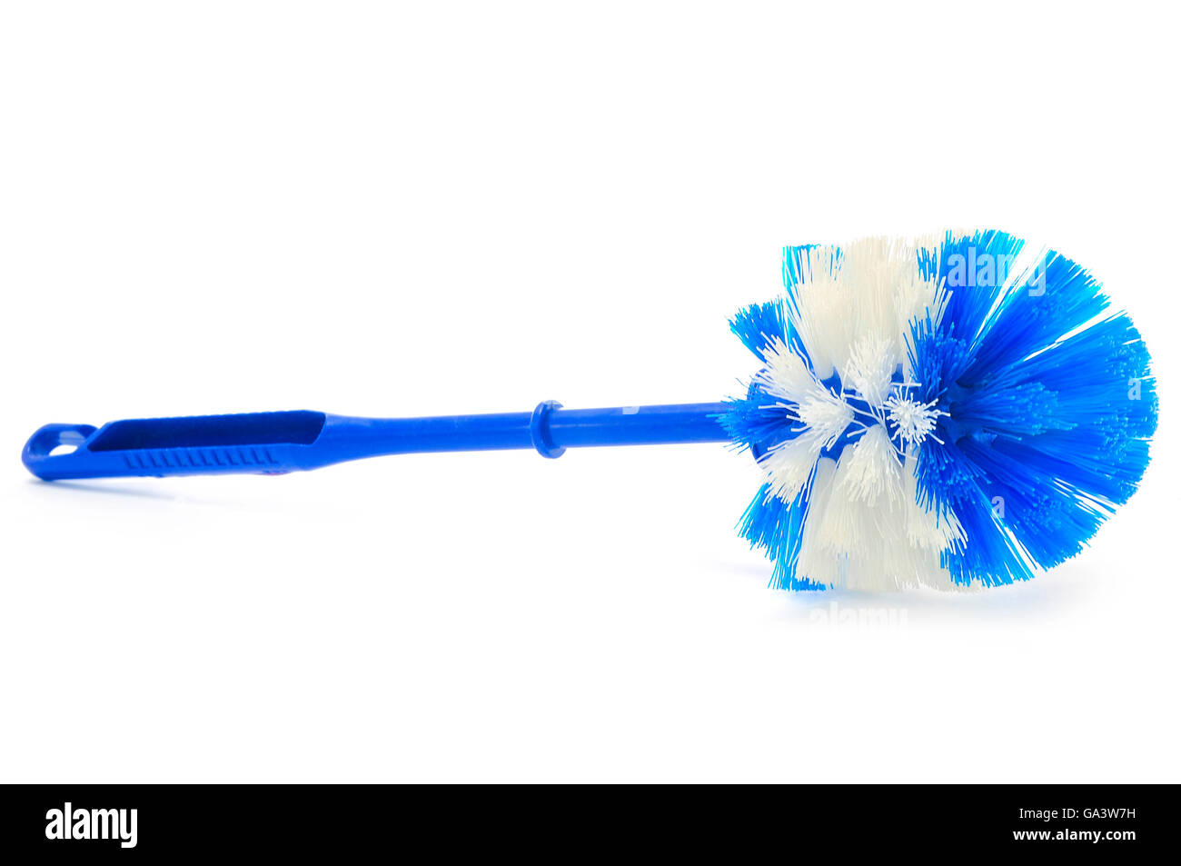 Blue Toilet Brush Isolated on White Background Stock Photo - Alamy