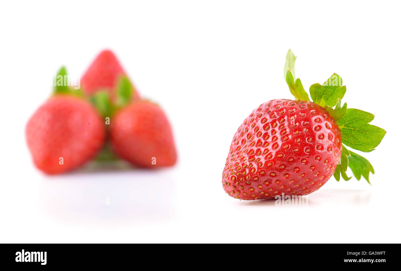 Fresh Red Strawberry Isolated on White Background Stock Photo - Alamy