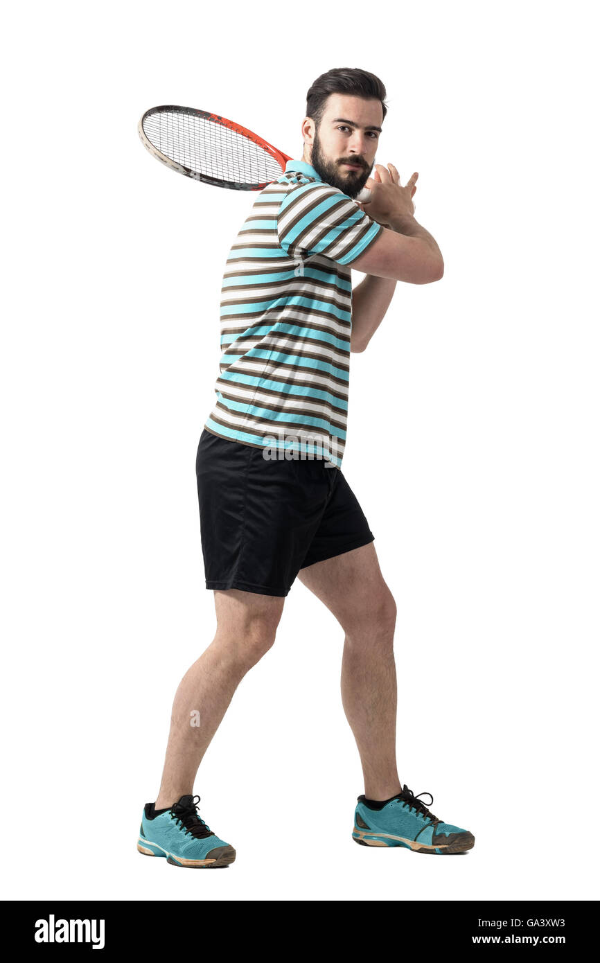 Action return shot racket Cut Out Stock Images & Pictures Alamy