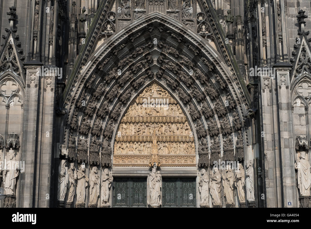 Cologne Cathedral Detail View Stock Photo