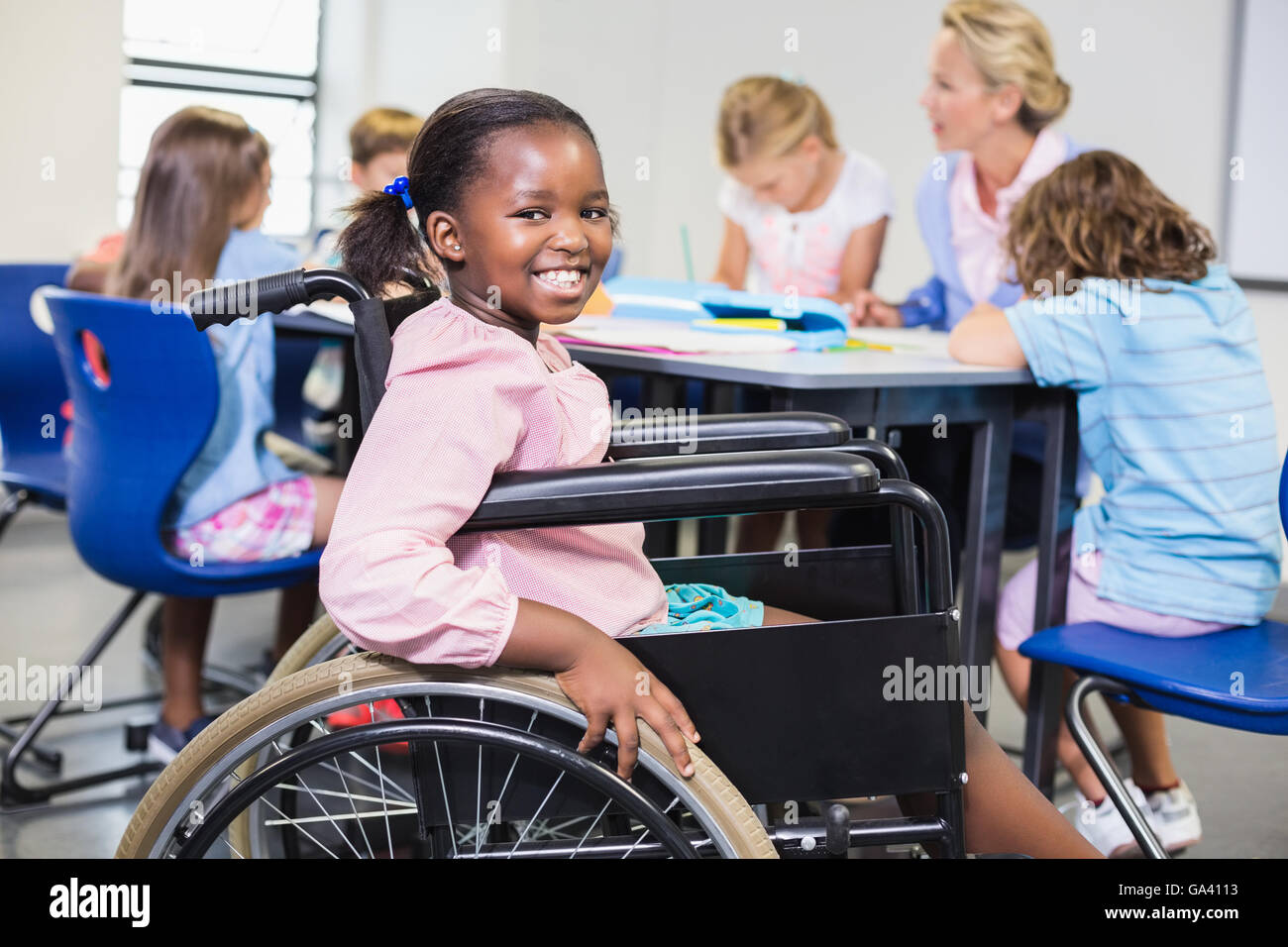 Handicapped Children At School