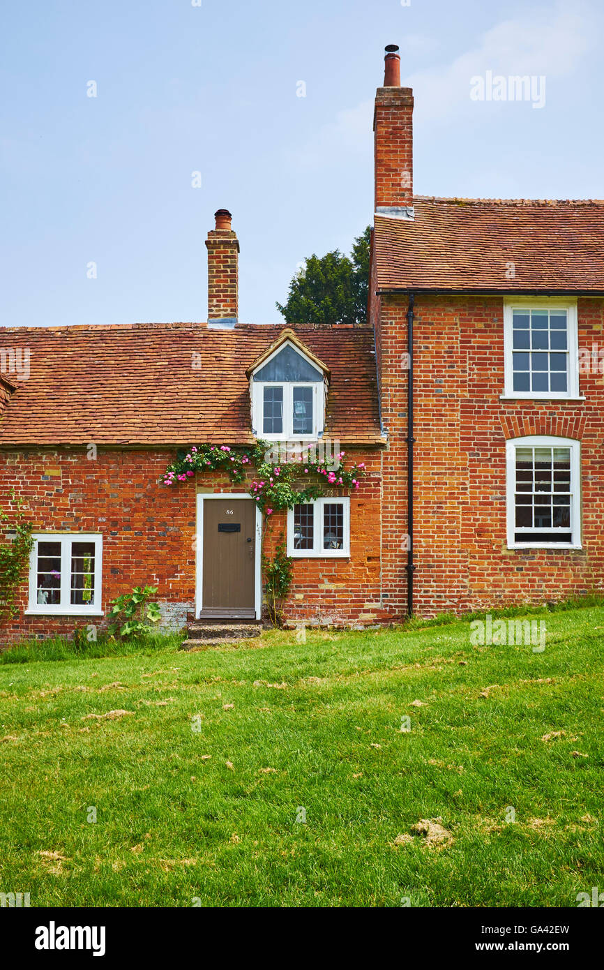 Georgian cottages at Buckler's Hard on the Beaulieu River in Hampshire England UK. Stock Photo
