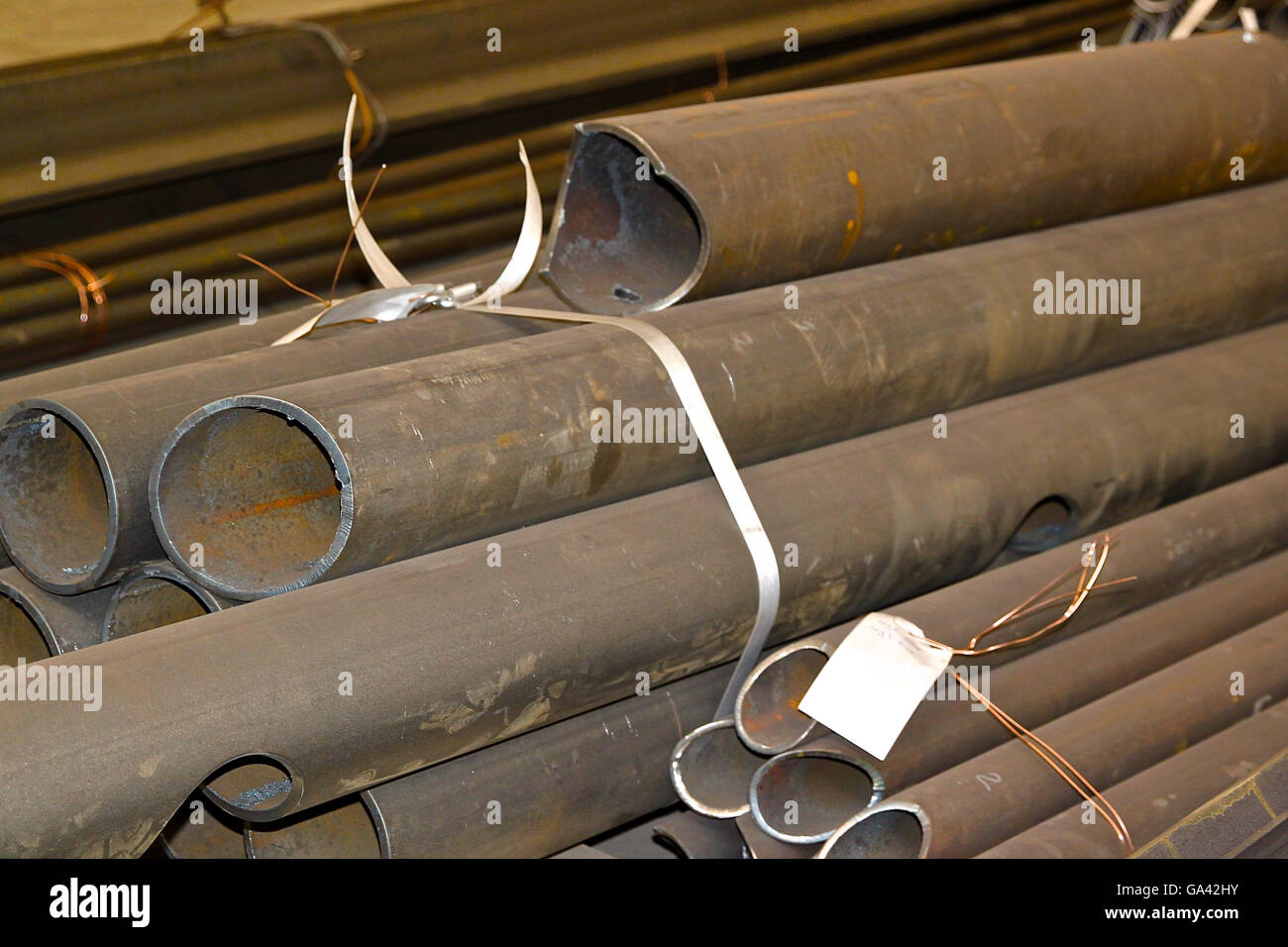 pipe section for further welding in structures Stock Photo - Alamy
