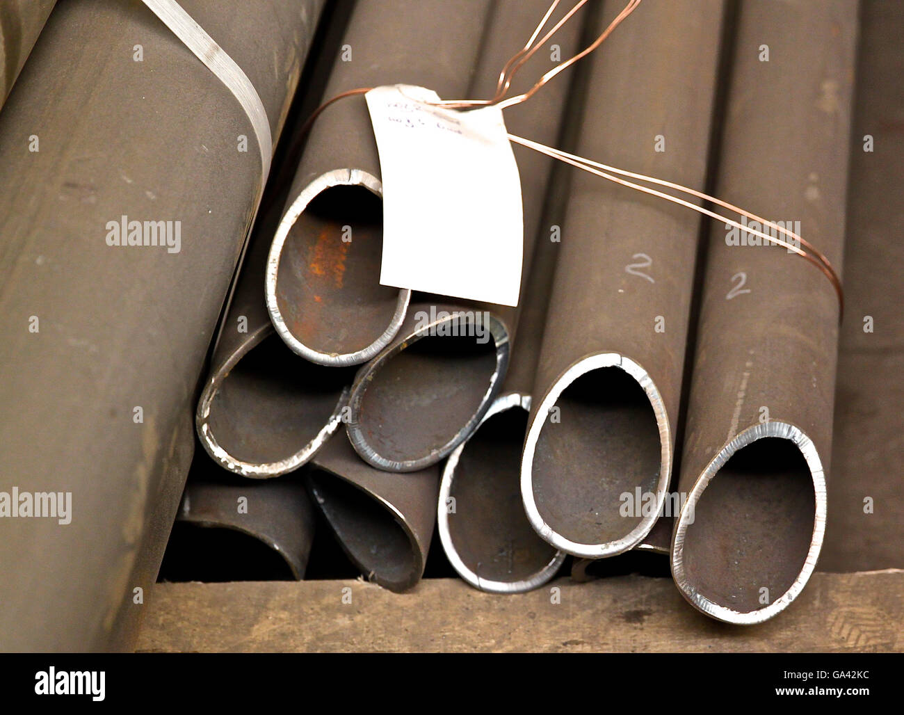 pipe section for further welding in structures Stock Photo - Alamy