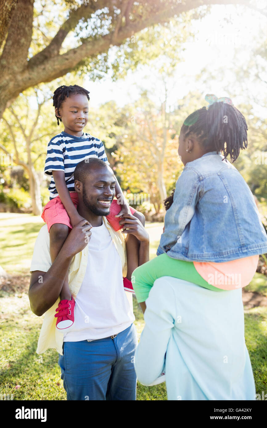 Happy family posing together Stock Photo - Alamy