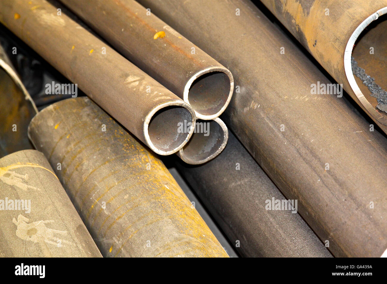 pipe section for further welding in structures Stock Photo - Alamy