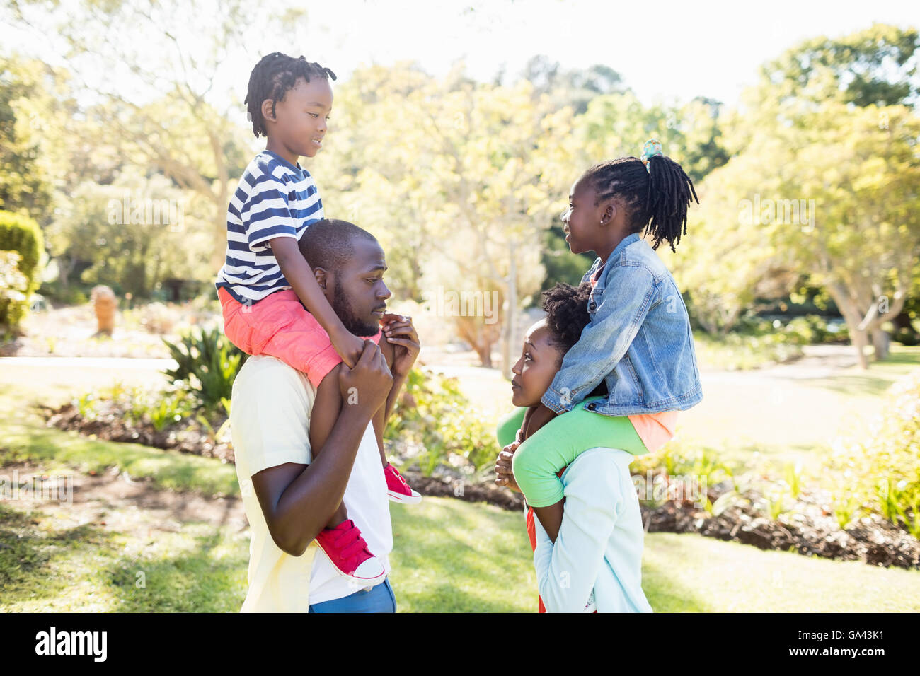 happy family posing together Stock Photo - Alamy