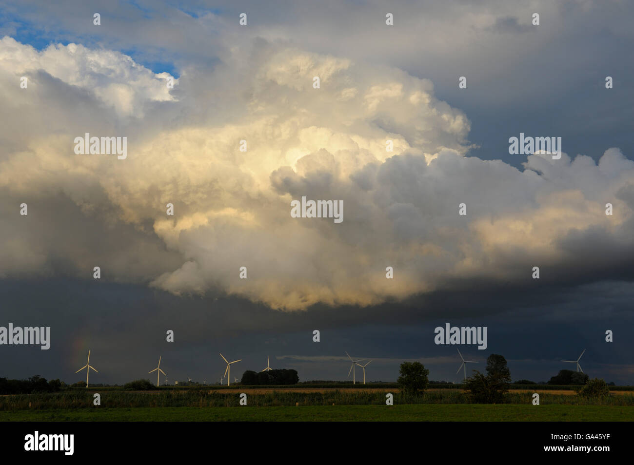 Clouds, evening, Otterndorf, Germany Stock Photo