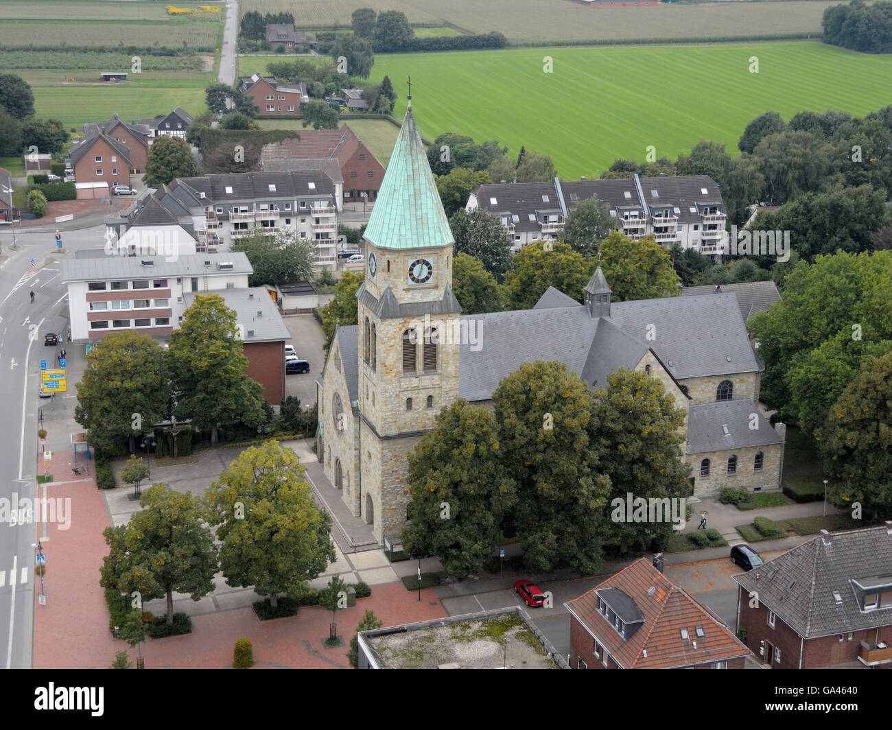 View From Balloon Bottrop Kirchhellen Bottrop Germany Stock Photo 