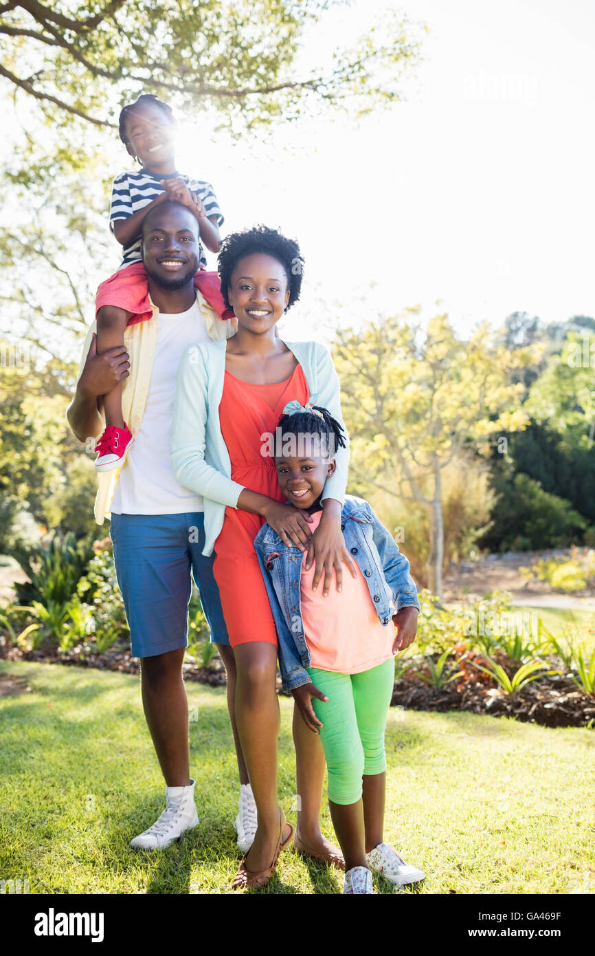 Happy family posing together Stock Photo - Alamy
