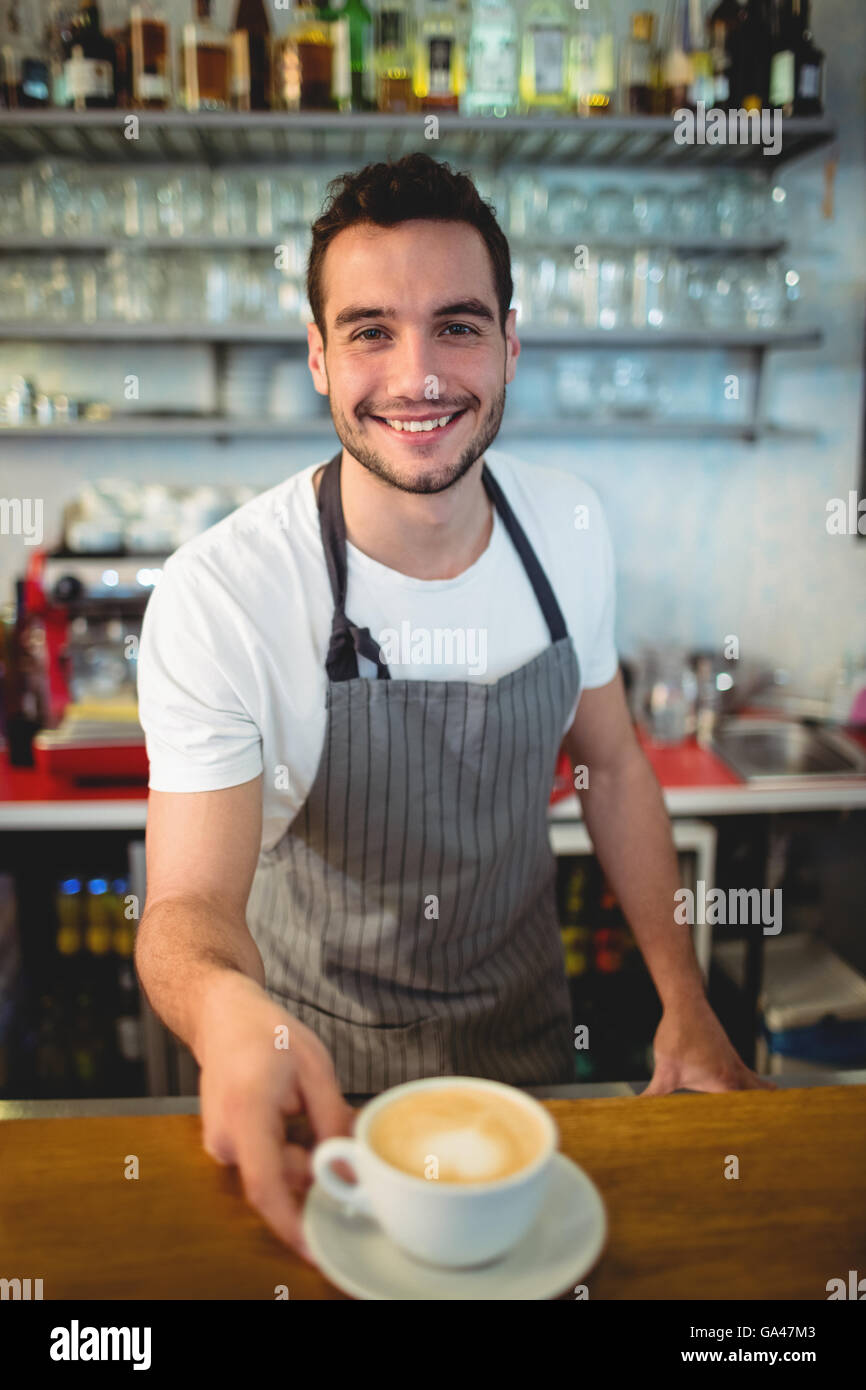 Happy barista hires stock photography and images Alamy