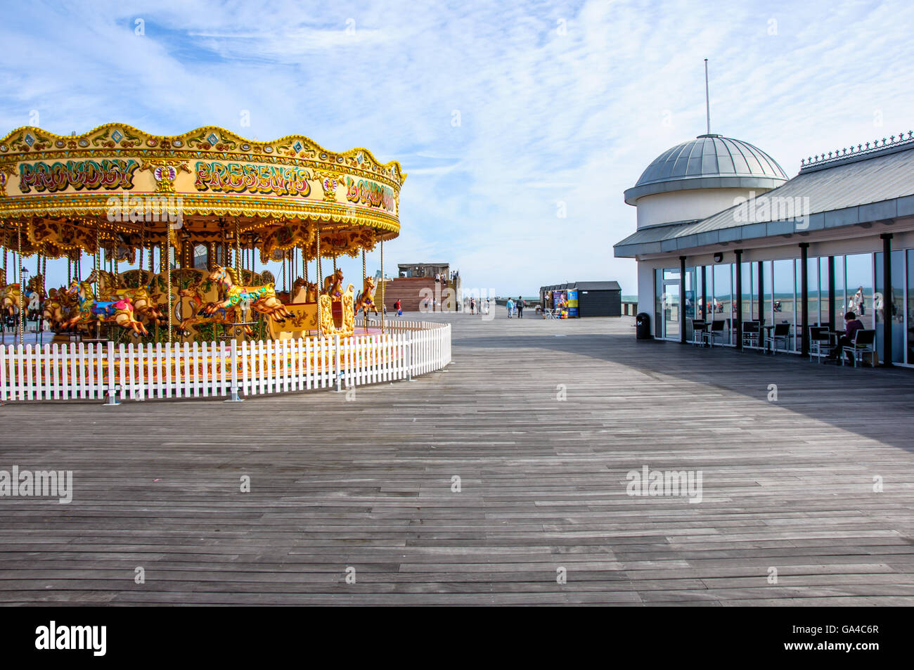 THE NEWLY RESTORED HASTINGS PIER ON 27TH April 2016, East Sussex, England Stock Photo