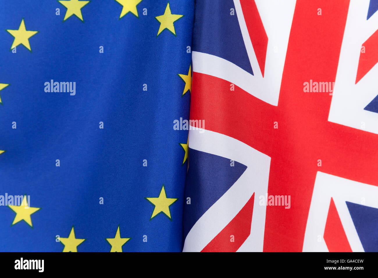 EU and GB flag Stock Photo