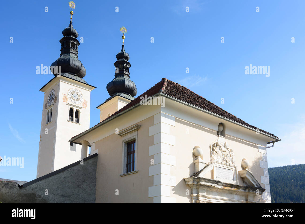 Gurk Cathedral, Gatehouse, Gurk, Austria, Kärnten, Carinthia Stock
