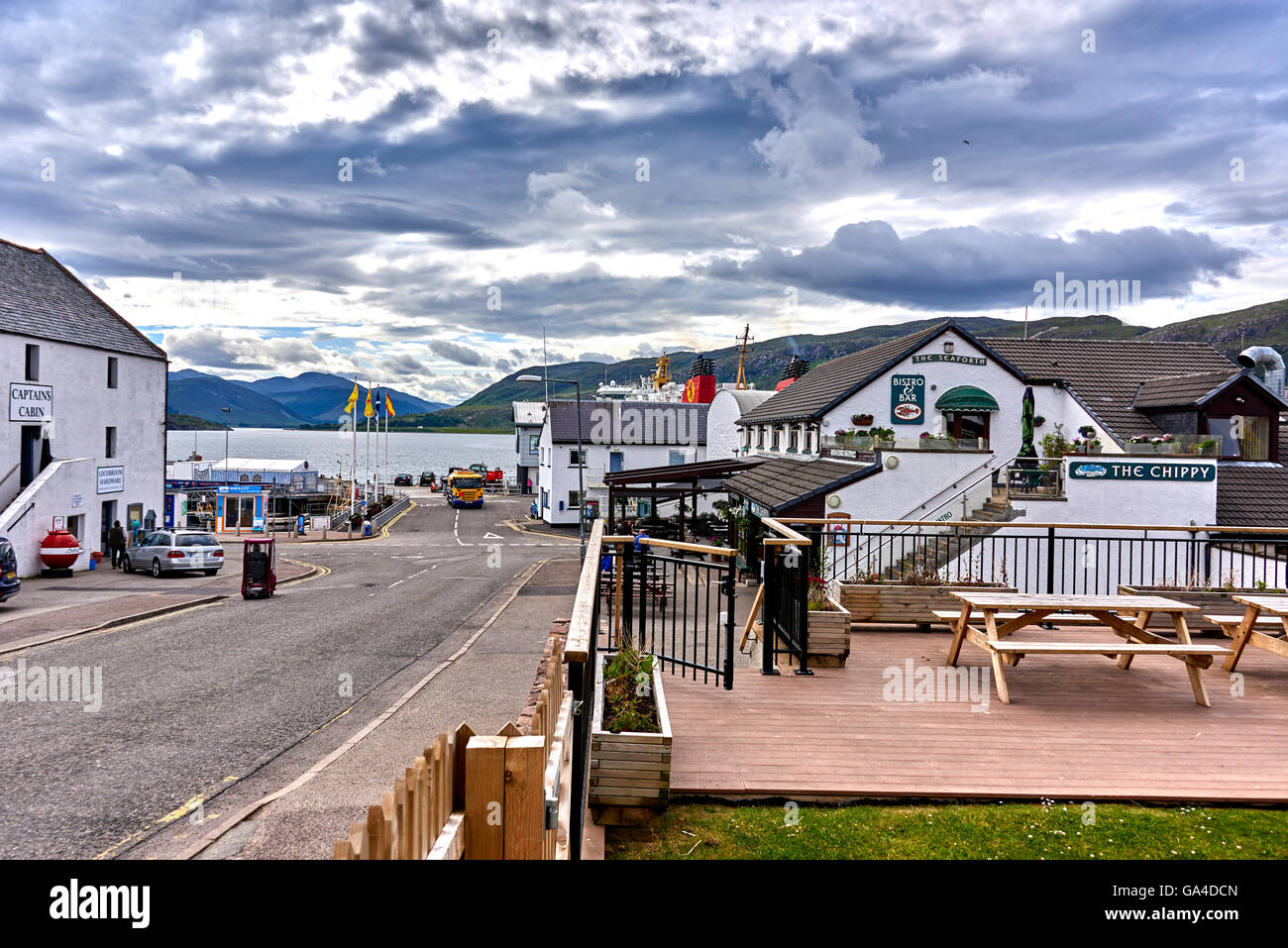 Ullapool is a town of around 1,500 inhabitants in Ross-shire, Scottish Highlands Stock Photo