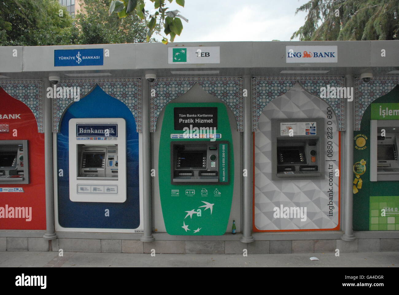 Automatic Teller Machines (ATM) in Konya Stock Photo