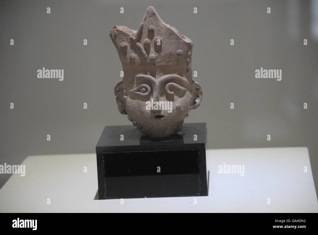 Ceramic ensemble on display at the Karatay Museum in Konya. Stock Photo