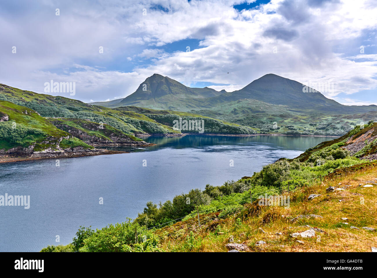 The Kylesku Bridge in northwest Scotland that crosses the Loch a