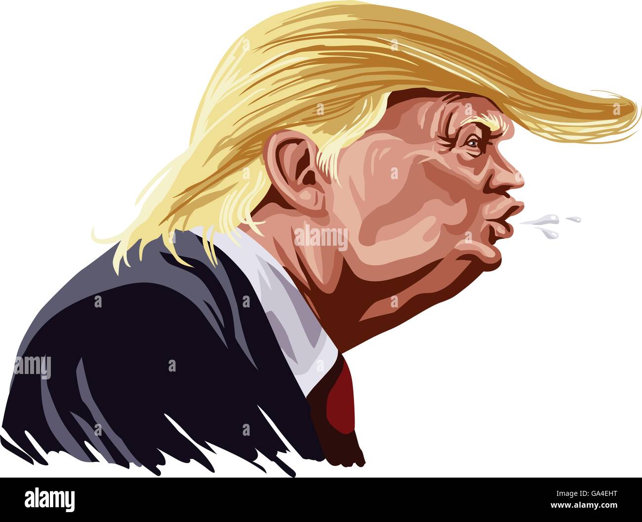 Trump cartoon hi-res stock photography and images - Alamy