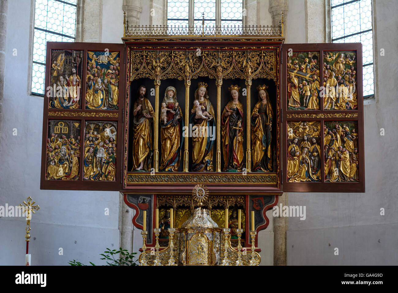 Schönbach Sanctuary : altarpiece Austria Niederösterreich, Lower Austria Waldviertel Stock Photo