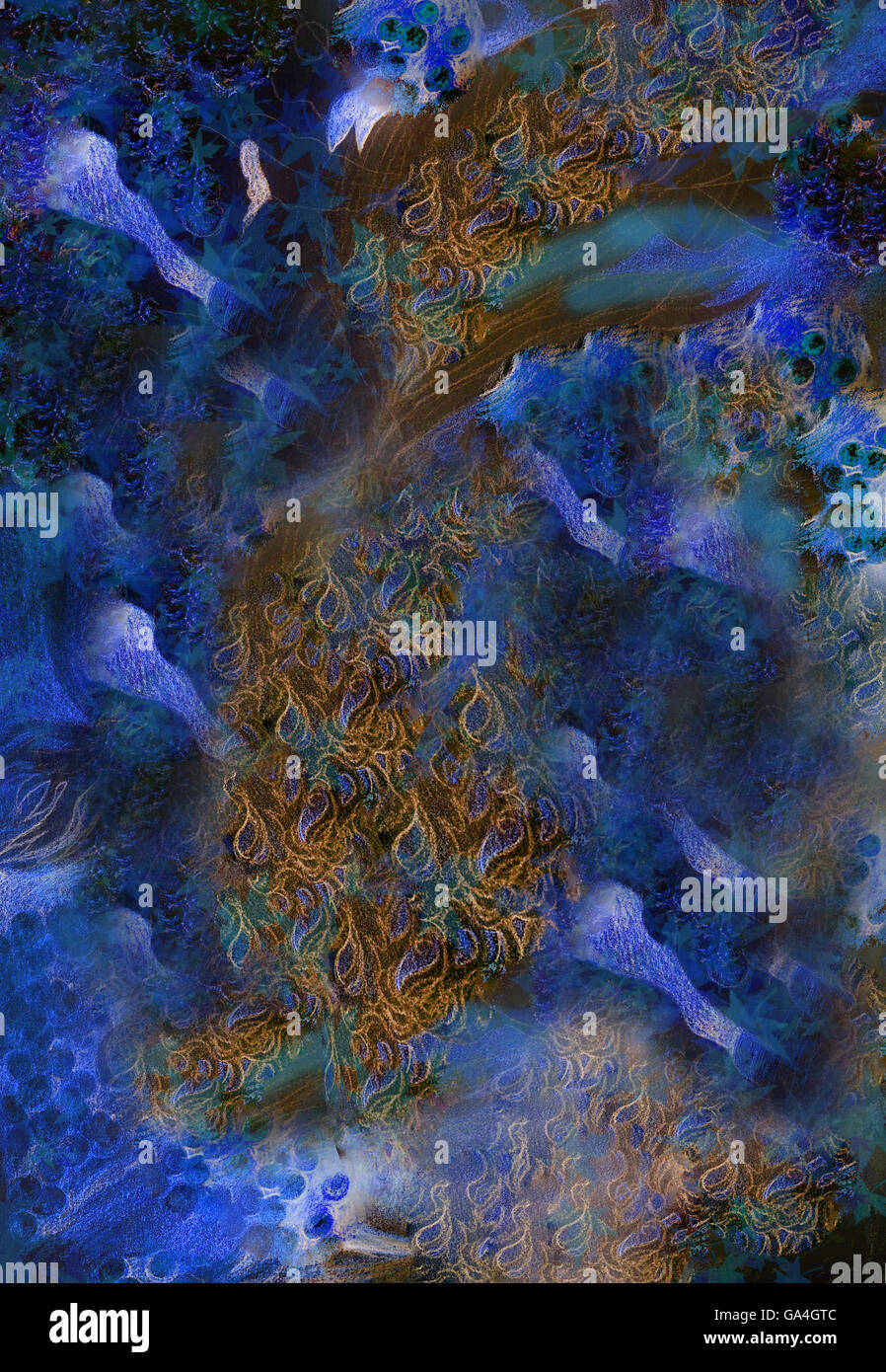 Abstract art background. blue and yellow texture Stock Photo - Alamy