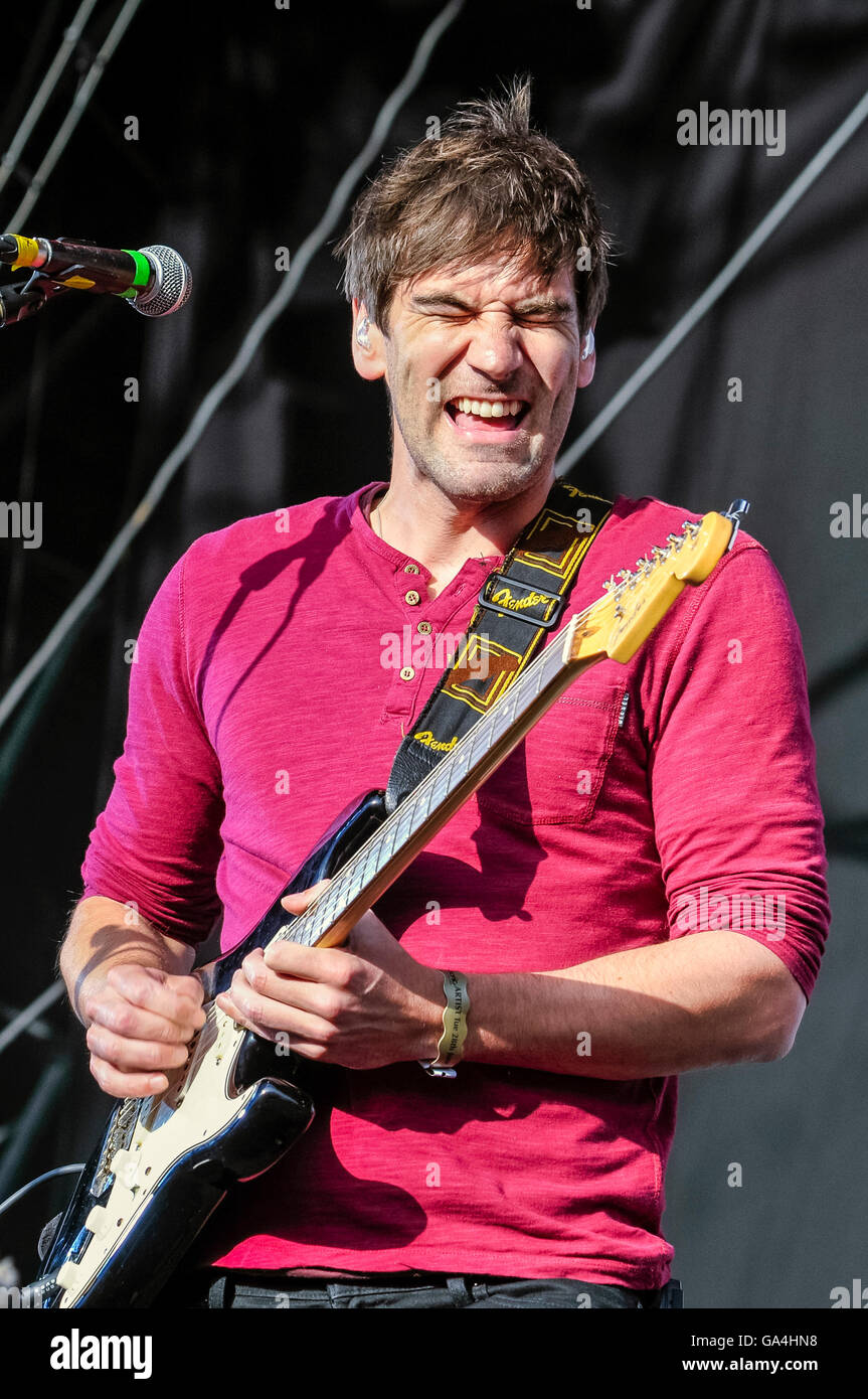 BELFAST, NORTHERN IRELAND. 28 JUN 2016 Guitarist Dave McPhillips from