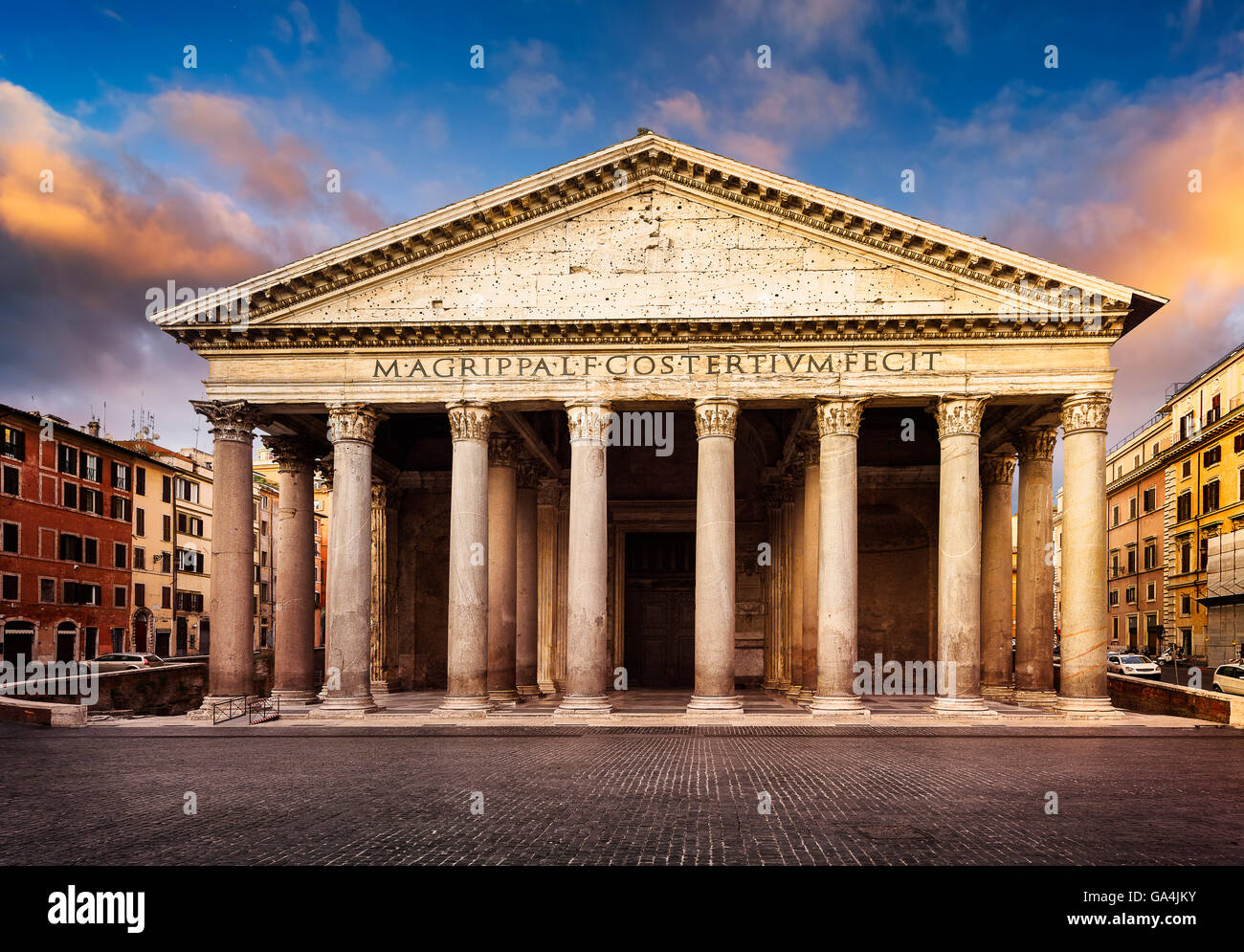 Famous Pantheon monument in Rome, Latium, Italy Stock Photo