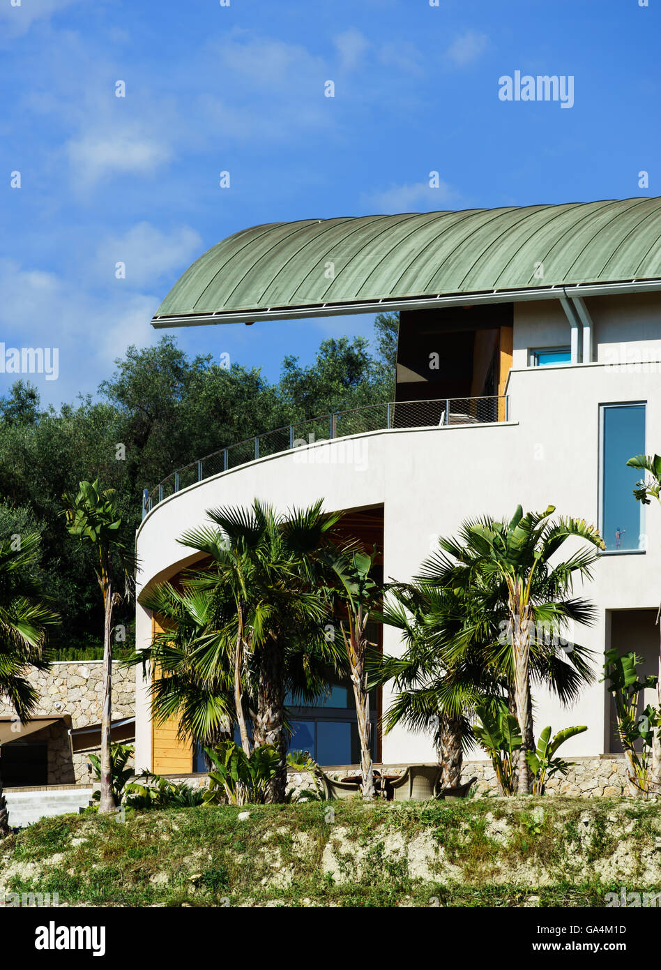 Modern villa on the hill in Nice, summer day Stock Photo - Alamy