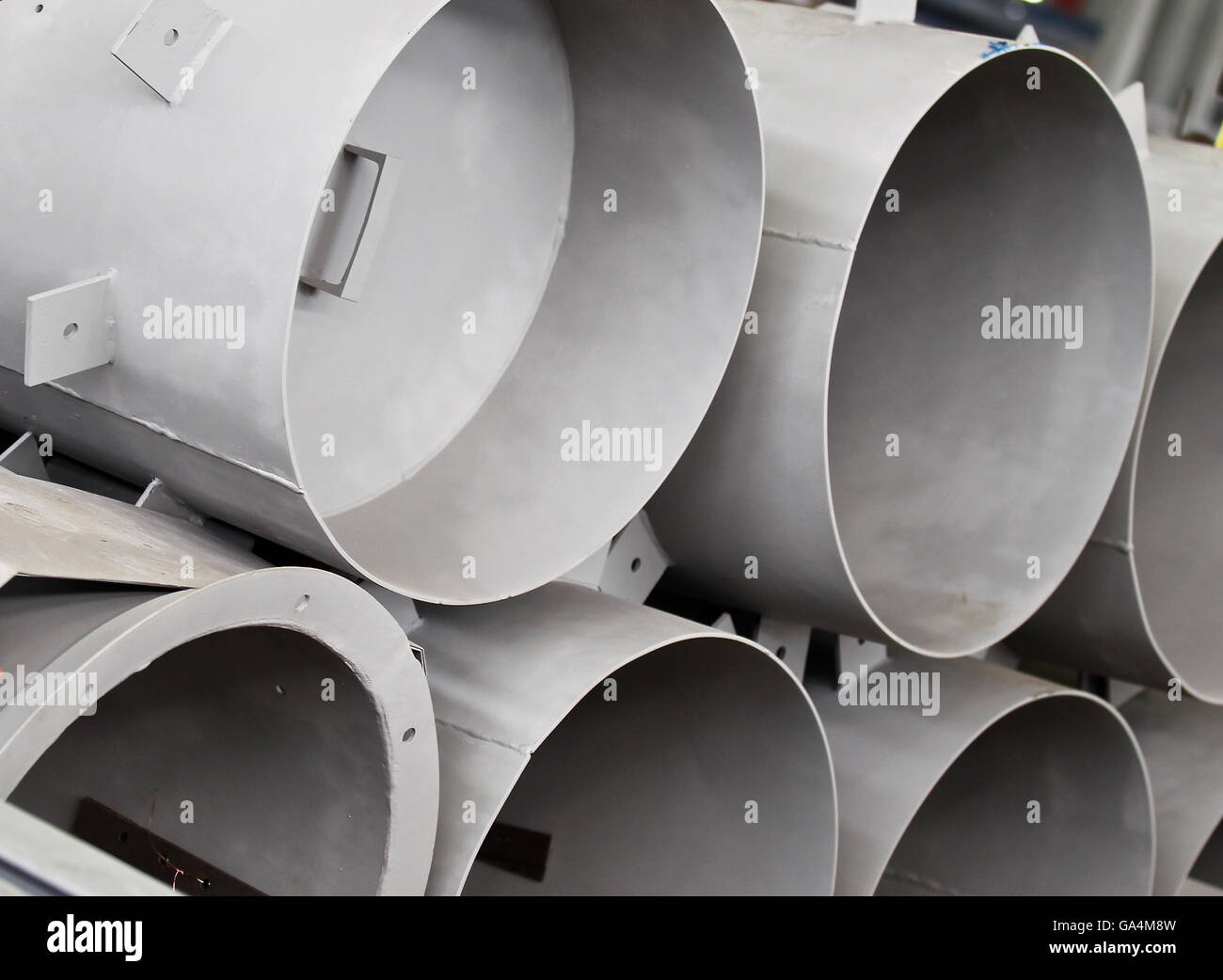 Steel structures of large diameter steel pipes Stock Photo Alamy