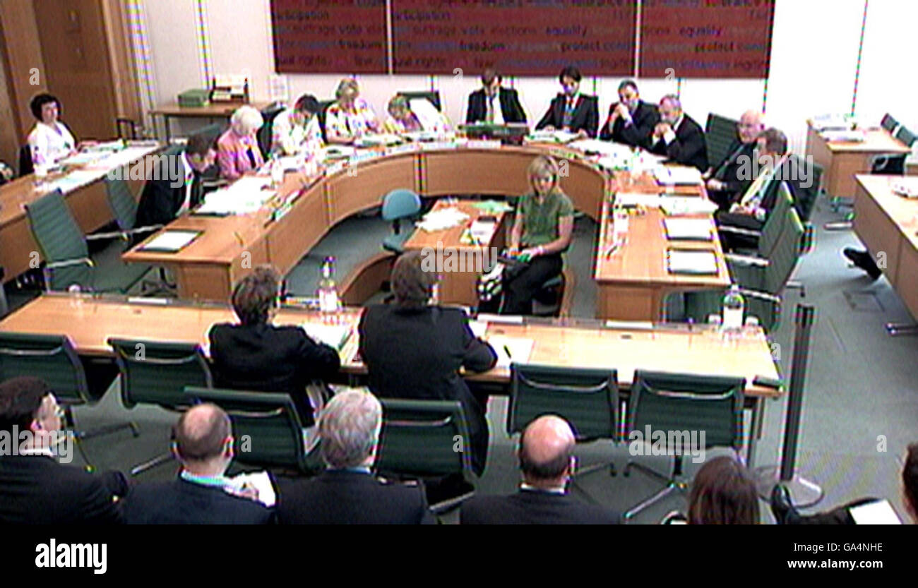 Video grab of BBC Deputy director-general Mark Byford speaking to the ...