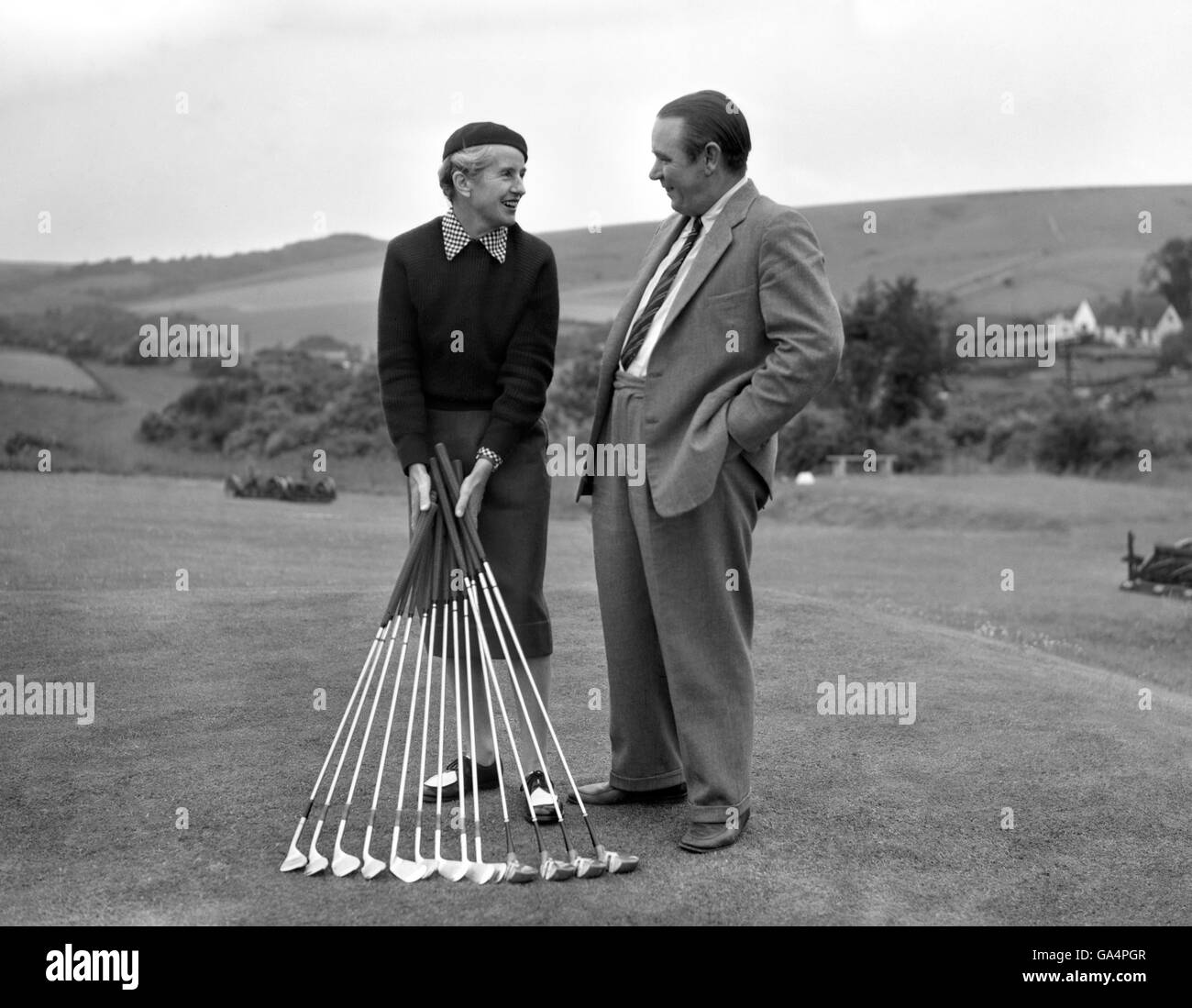 Golf - Lavinia Martin and Henry Longhurst Stock Photo