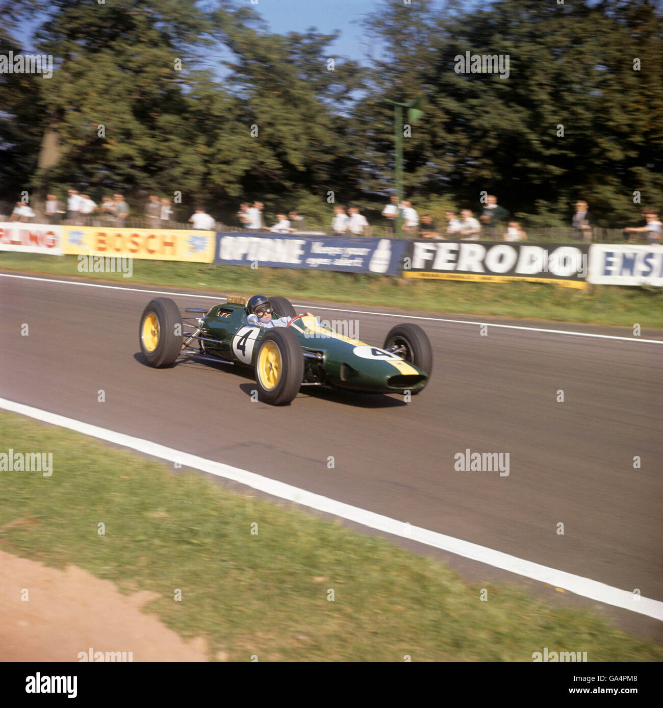 Motor Sport - Formula One - Jim Clark - Lotus. World Champion Jim Clark driving his Lotus Stock Photo