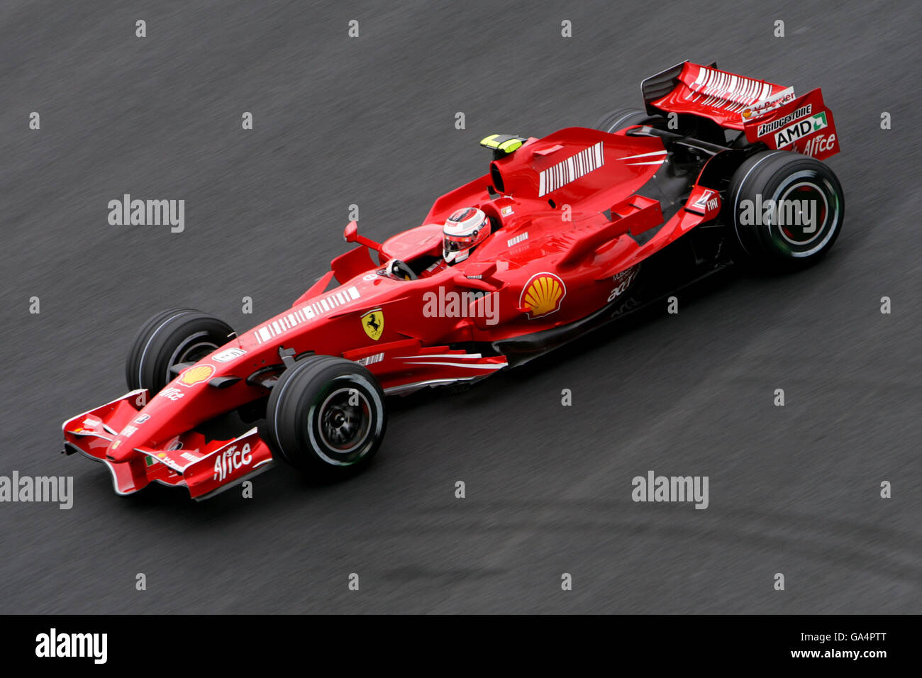 Formula One Motor Racing - French Grand Prix - Practice - Magny Cours. Kimi Raikkonen, Ferrari Stock Photo