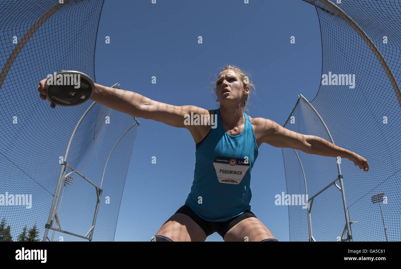 Eugene, Oregon, USA. 2nd July, 2016. USATF Olympic Trials, Eugene
