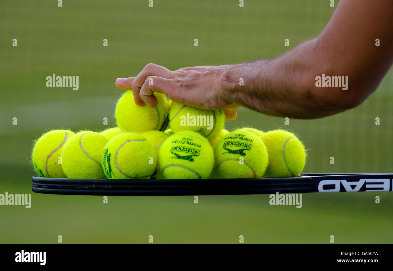 Slazenger wimbledon tennis balls on hires stock photography and images